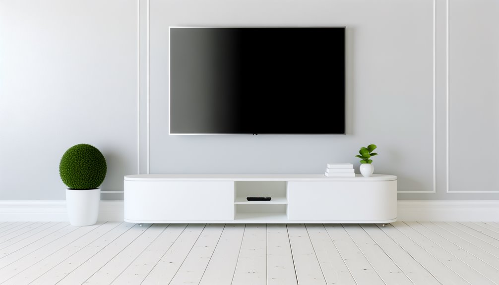 modern white television stand