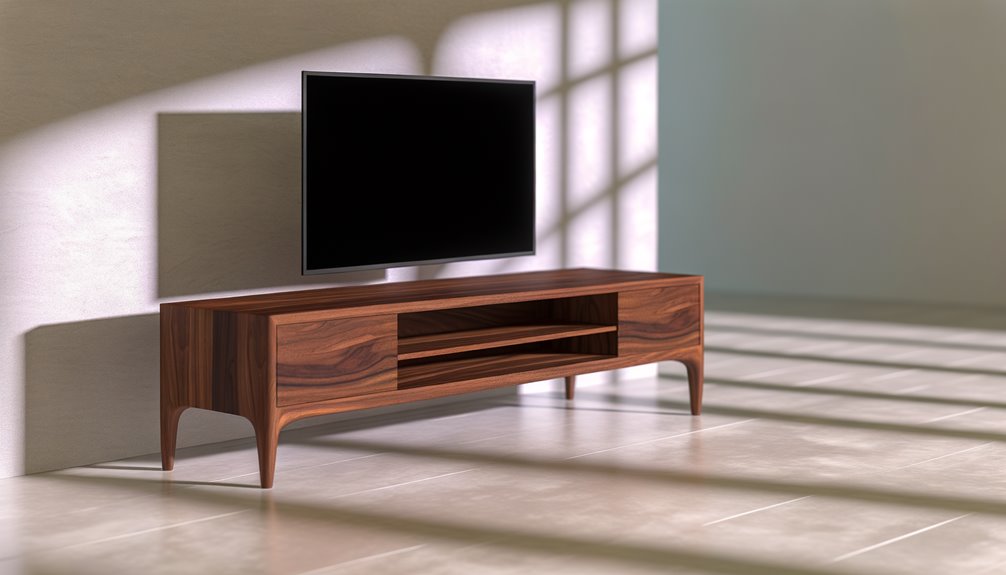 stylish walnut television stand