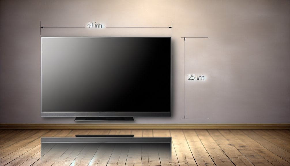 50 inch tv dimensions
