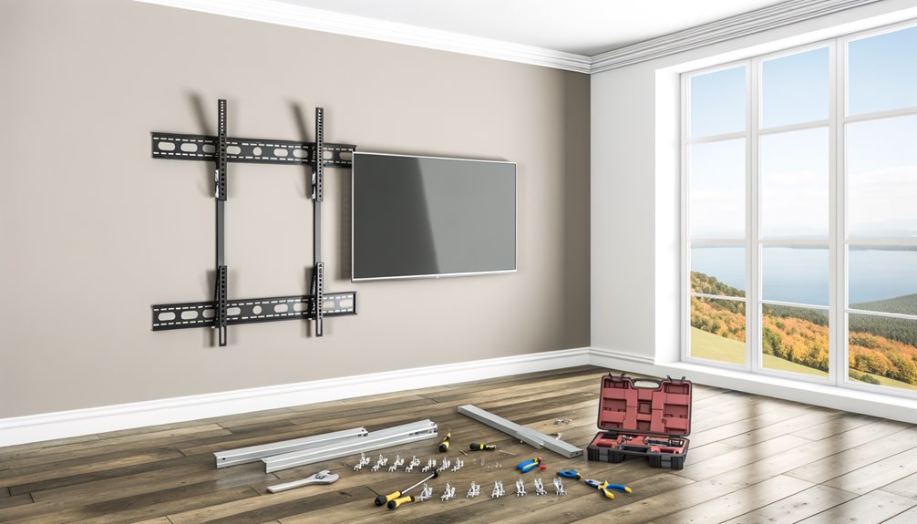 television wall mount setup