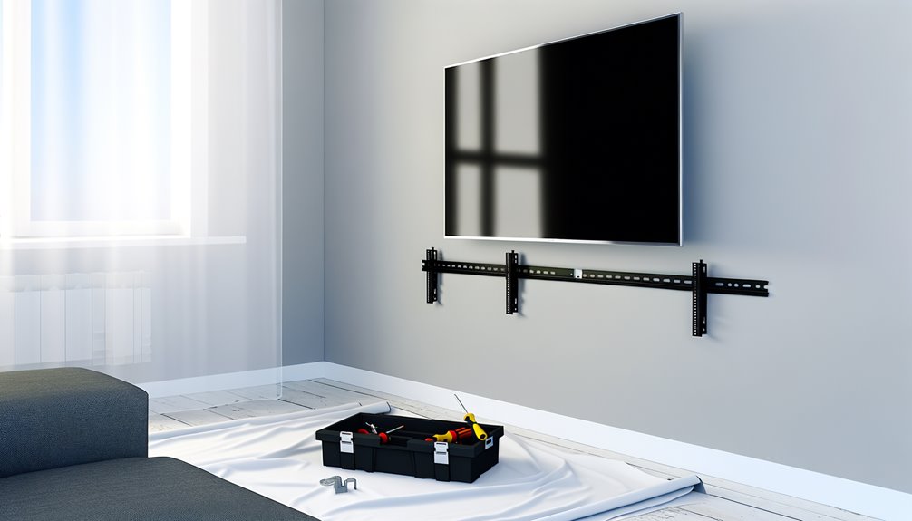 tv mounting hardware setup